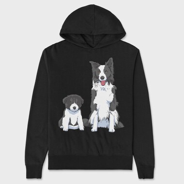 Border Collie Puppy Dog, Unisex Men's Hoodie