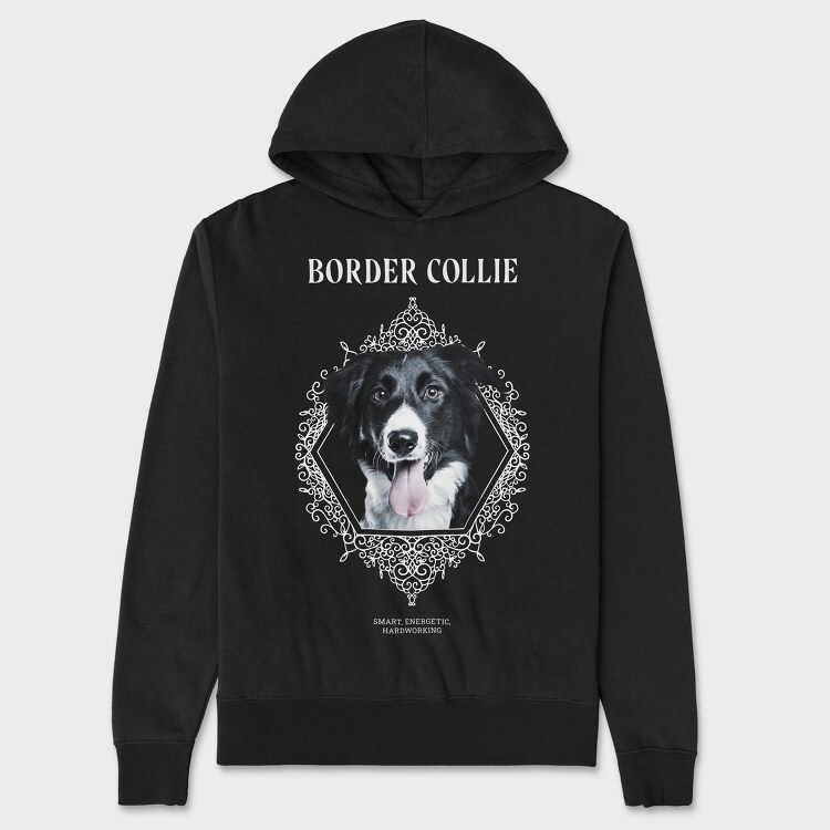 Border Collie, Unisex Men's Hoodie