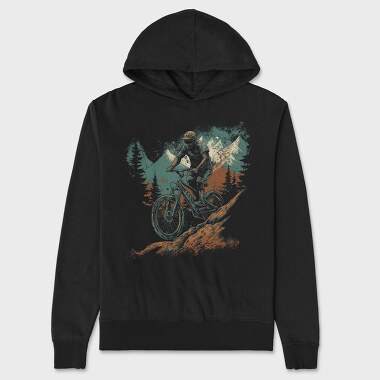 Bike Mountain, Unisex Men's Hoodie