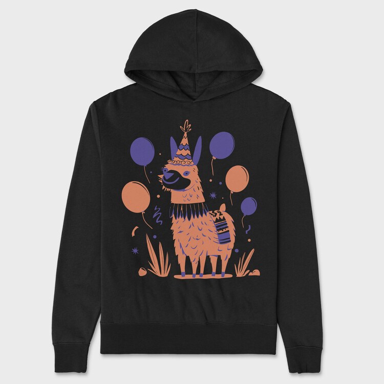Birthday Llama, Унисекс Мъжко Суичър