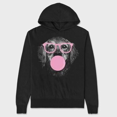 Golden Dog Glasses, Unisex Men's Hoodie