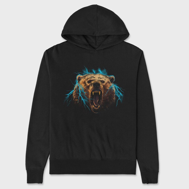 Bear Bolt, Unisex Men's Hoodie