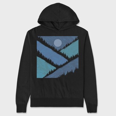 Geometric Mountains, Unisex Men's Hoodie