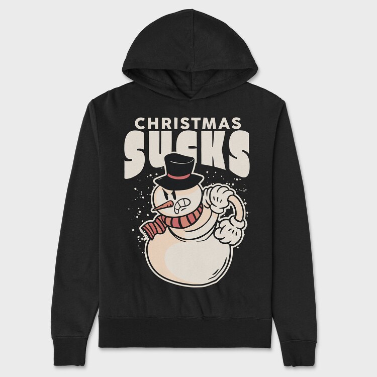 Christmas Sucks Snowman, Унисекс Мъжко Суичър