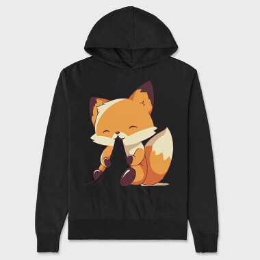 Fox Eating, Unisex Men's Hoodie