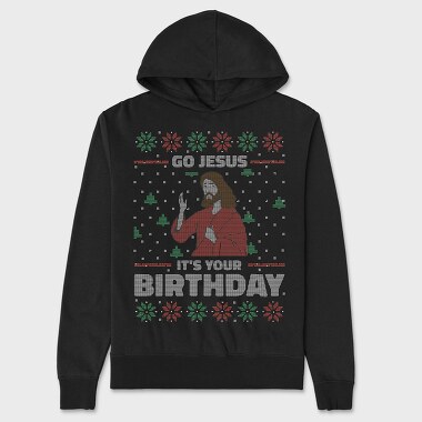 Jesus Birthday Uglysweater, Unisex Men's Hoodie
