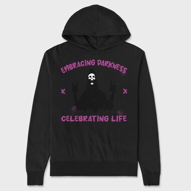 Embracing Darkness, Unisex Men's Hoodie