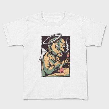 Angel Drink Wine, Kids' T-Shirt