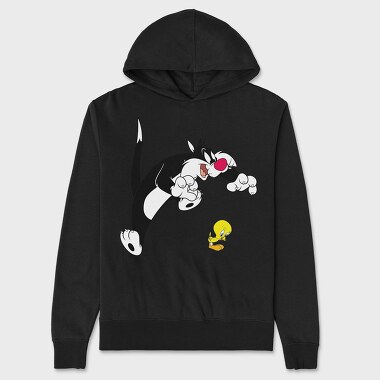 Cartoon Retro Silvestre 1, Unisex Men's Hoodie