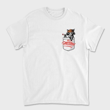 Raccoon Pocket, Unisex Men's T-Shirt