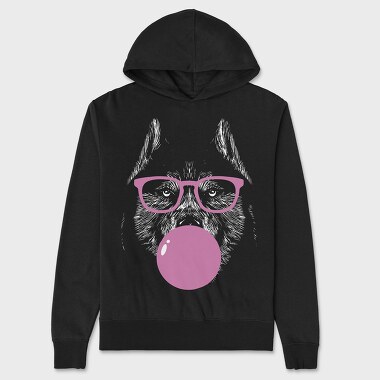 Husky Sungalsses Bubblegum Monochrome, Unisex Men's Hoodie
