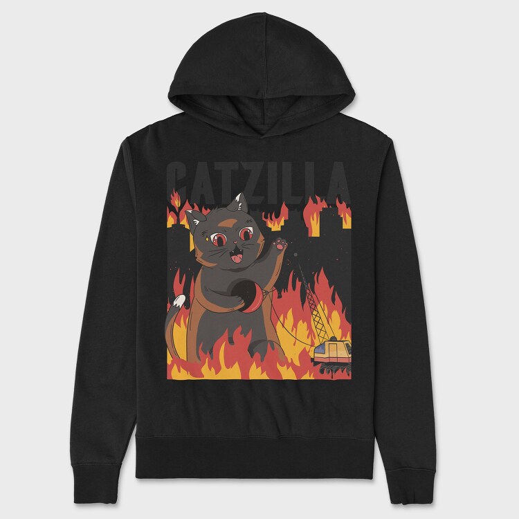 Catzilla, Unisex Men's Hoodie