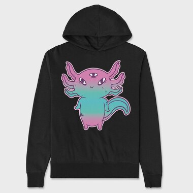 Cute Axolotl Pastel Goth, Unisex Men's Hoodie