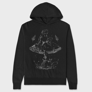 Frog Cottage Sketch, Unisex Men's Hoodie
