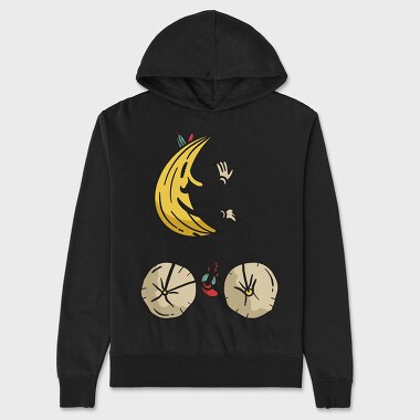 Banana Riding Bike, Unisex Men's Hoodie