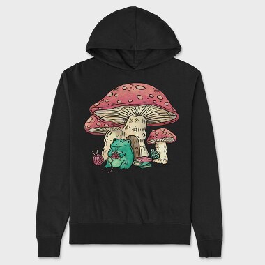 Frog Knitting Mushroom House, Унисекс Мъжко Суичър