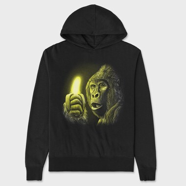 Gorilla Shining Banana, Unisex Men's Hoodie