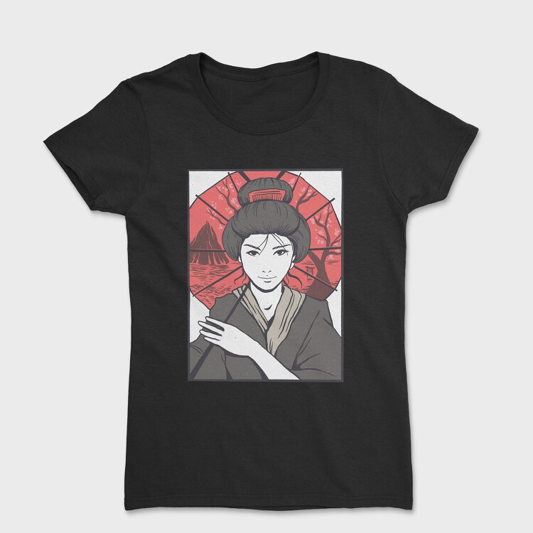Geisha Umbrella, Women's T-Shirt