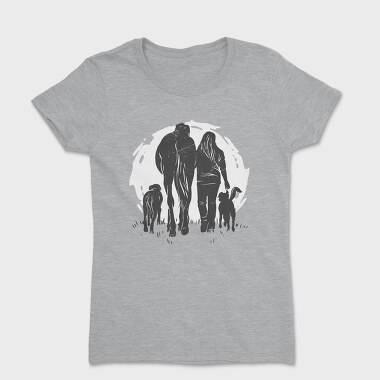Girl Horse Dog, Women's T-Shirt