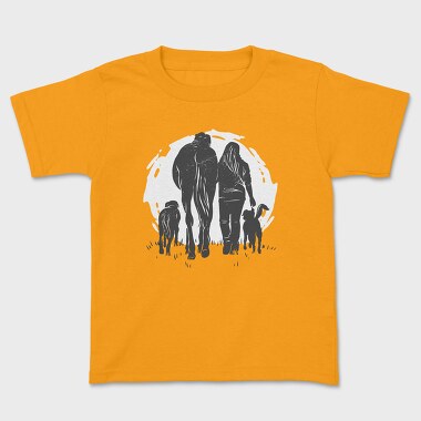 Girl Horse Dog, Kids' T-Shirt