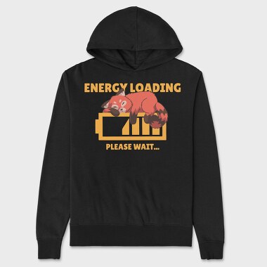Red Panda Energy Loading, Unisex Men's Hoodie