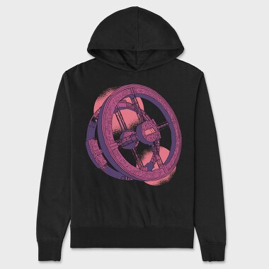 Space Station, Unisex Men's Hoodie