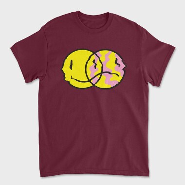 Happy Sad Emoji, Unisex Men's T-Shirt