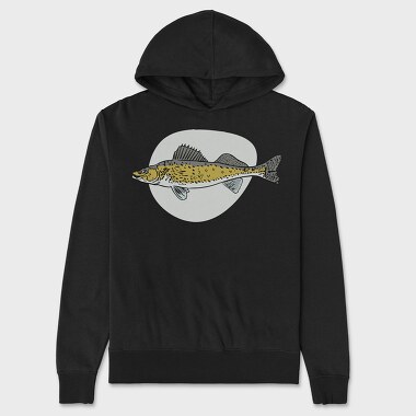 Walleye Fish, Unisex Men's Hoodie