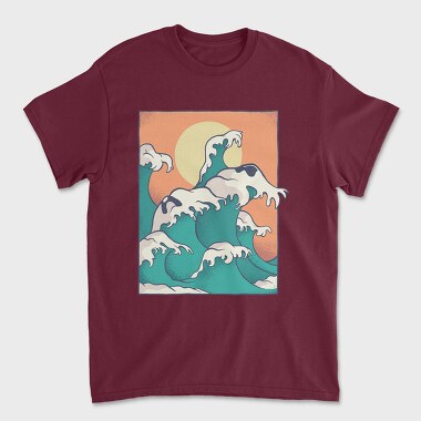 Waves Face, Unisex Men's T-Shirt
