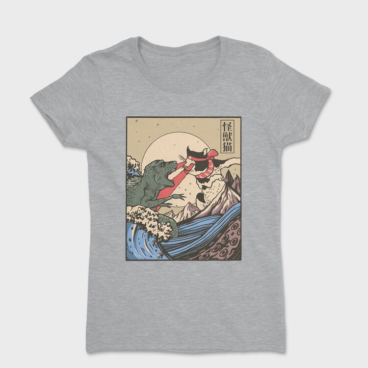 Kaiju Vs Cat, Women's T-Shirt