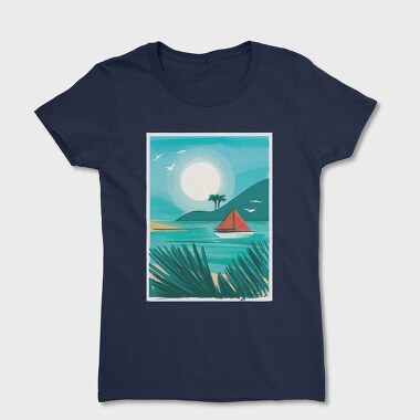 Watercolor Beach, Women's T-Shirt