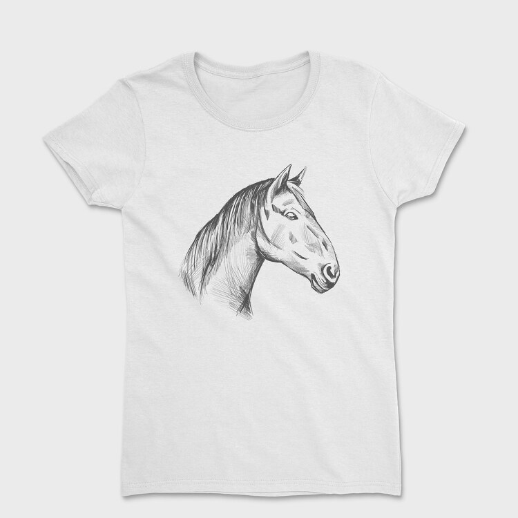 Horse Hand Draw, Дамска Тениска