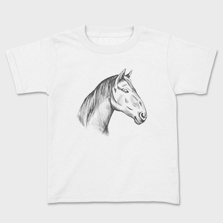 Horse Hand Draw, Kids' T-Shirt