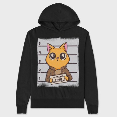 Mugshot Cat, Unisex Men's Hoodie