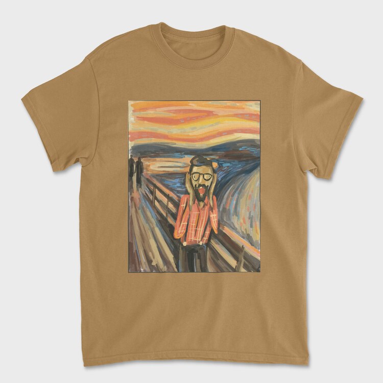 Hipster Scream, Unisex Men's T-Shirt