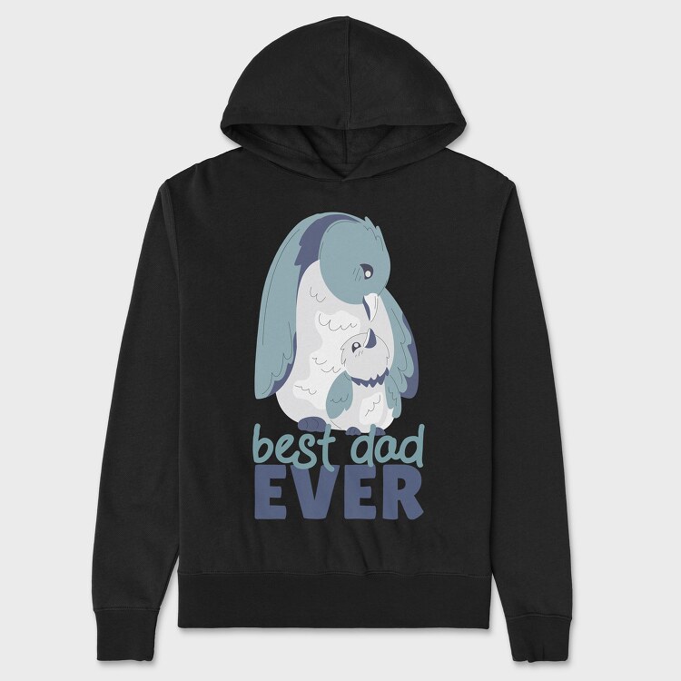 Best Dad Ever Penguin, Unisex Men's Hoodie