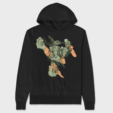 Motorbike Run, Unisex Men's Hoodie