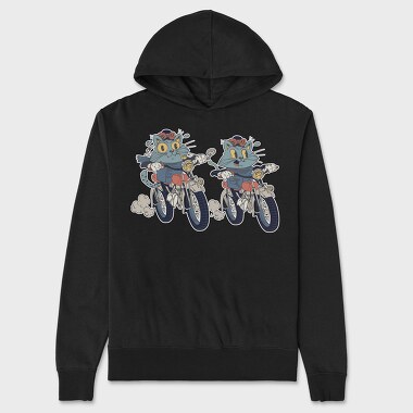 Bike Cat, Unisex Men's Hoodie