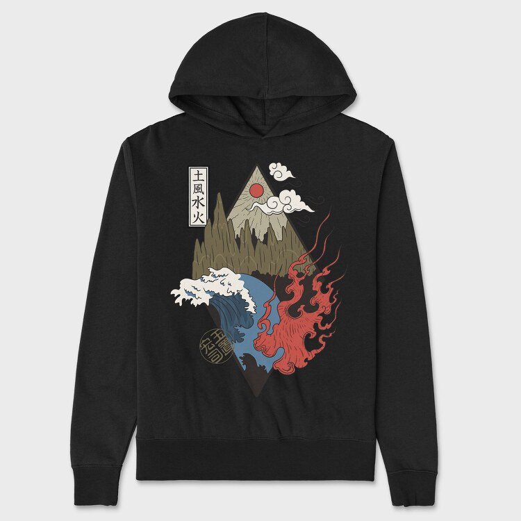 Four Elements, Unisex Men's Hoodie