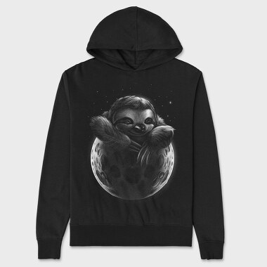 Sloth Moon Monochrome, Унисекс Мъжко Суичър