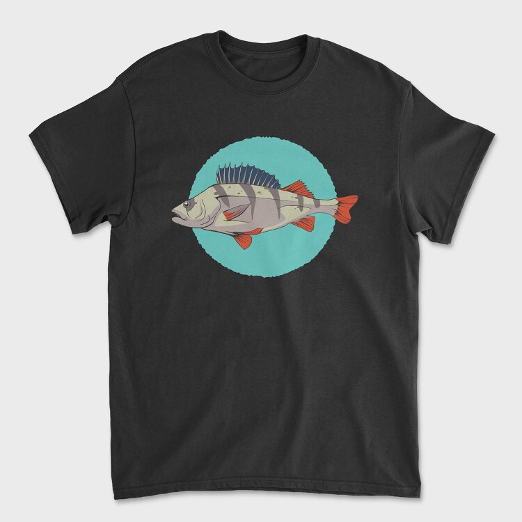 Flussbarsch Fish, Унисекс Мъжка Тениска
