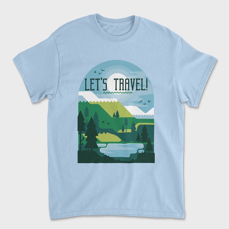 Let's Travel, Unisex Men's T-Shirt