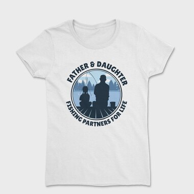 Father And Daughter Fishing, Women's T-Shirt