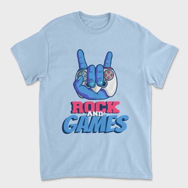 Rock And Games, Unisex Men's T-Shirt