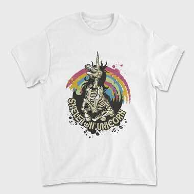 Skeleton Unicorn, Унисекс Мъжка Тениска