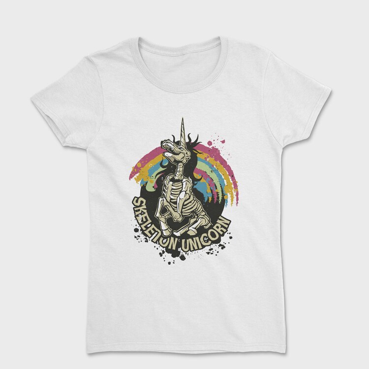 Skeleton Unicorn, Women's T-Shirt
