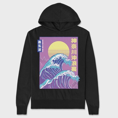 Big Wave Vaporwave, Unisex Men's Hoodie