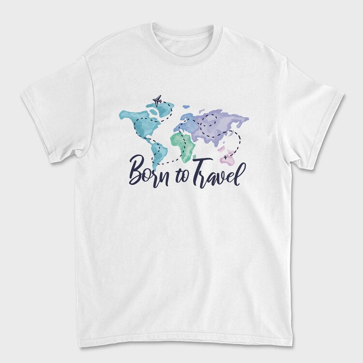 Born To Travel, Unisex Men's T-Shirt