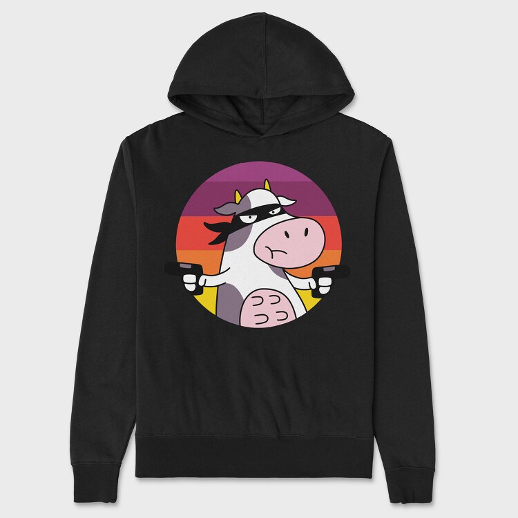 Cow Cartoon, Унисекс Мъжко Суичър