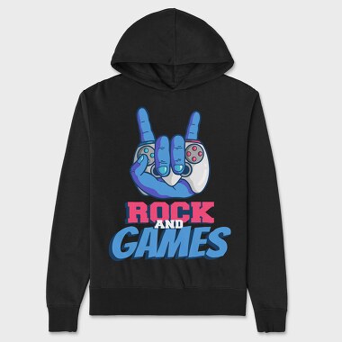 Unisex Men's Hoodie, Rock And Games